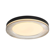 Golden Canada 9518-20 SNB-SMK - Wry Lighting Ondulada Integrated LED 20in Flush Mount in Sand Black and Smoky Acrylic